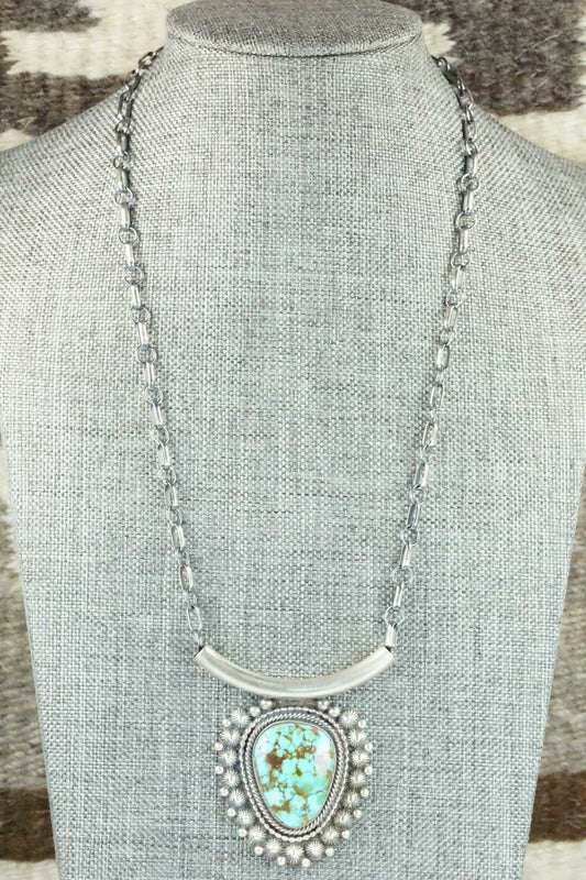 Turquoise & Sterling Silver Necklace - Tom Lewis