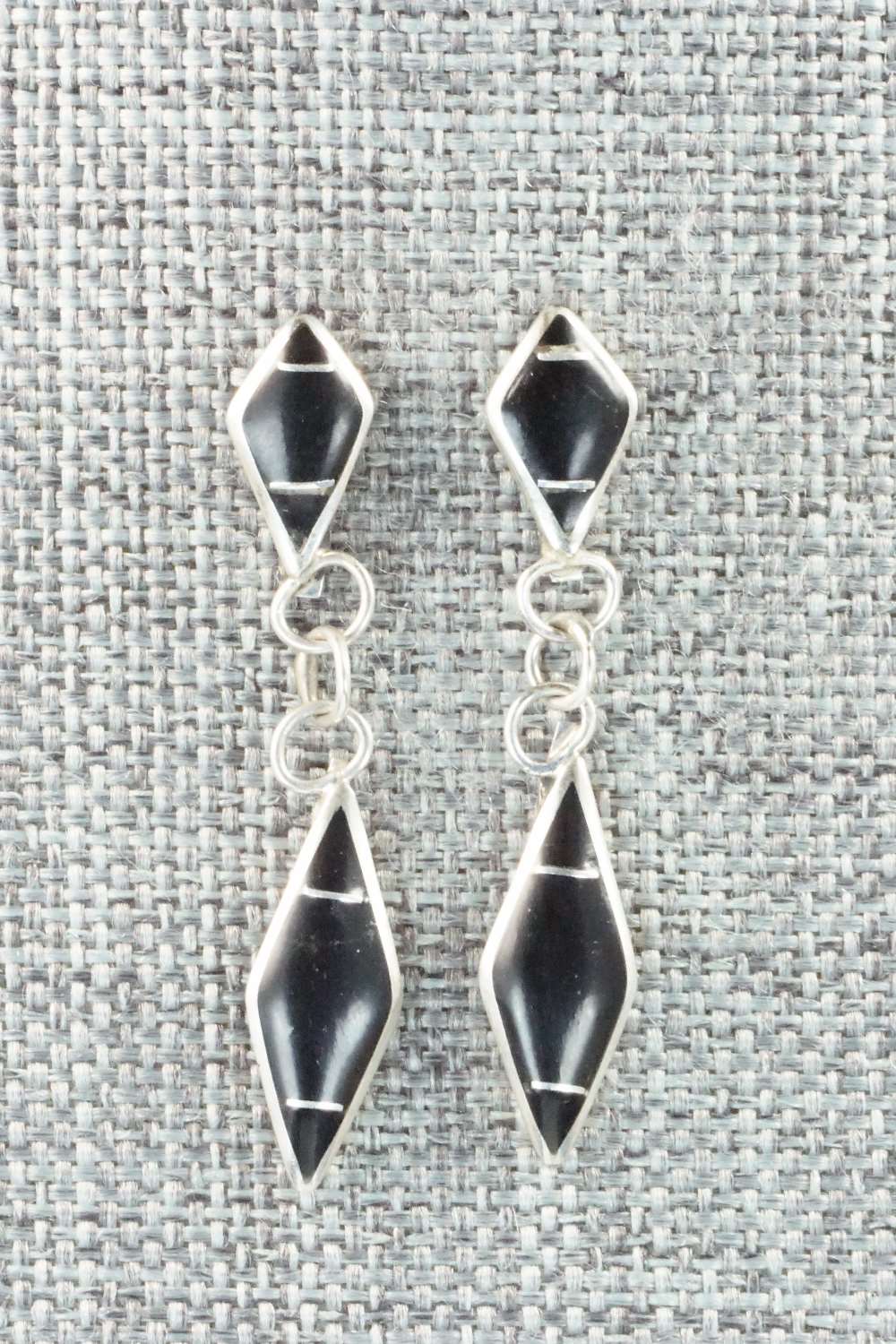 Onyx & Sterling Silver Earrings - James Kee