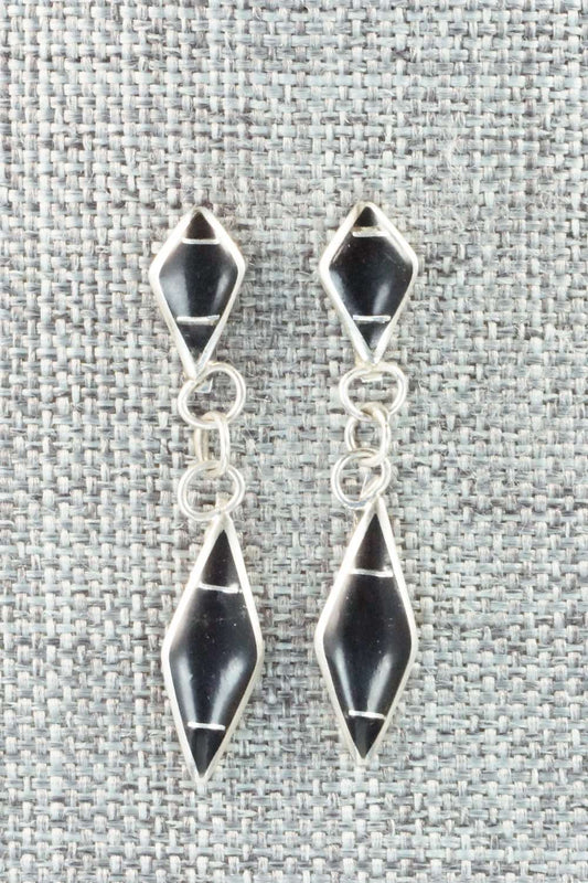 Onyx & Sterling Silver Earrings - James Kee