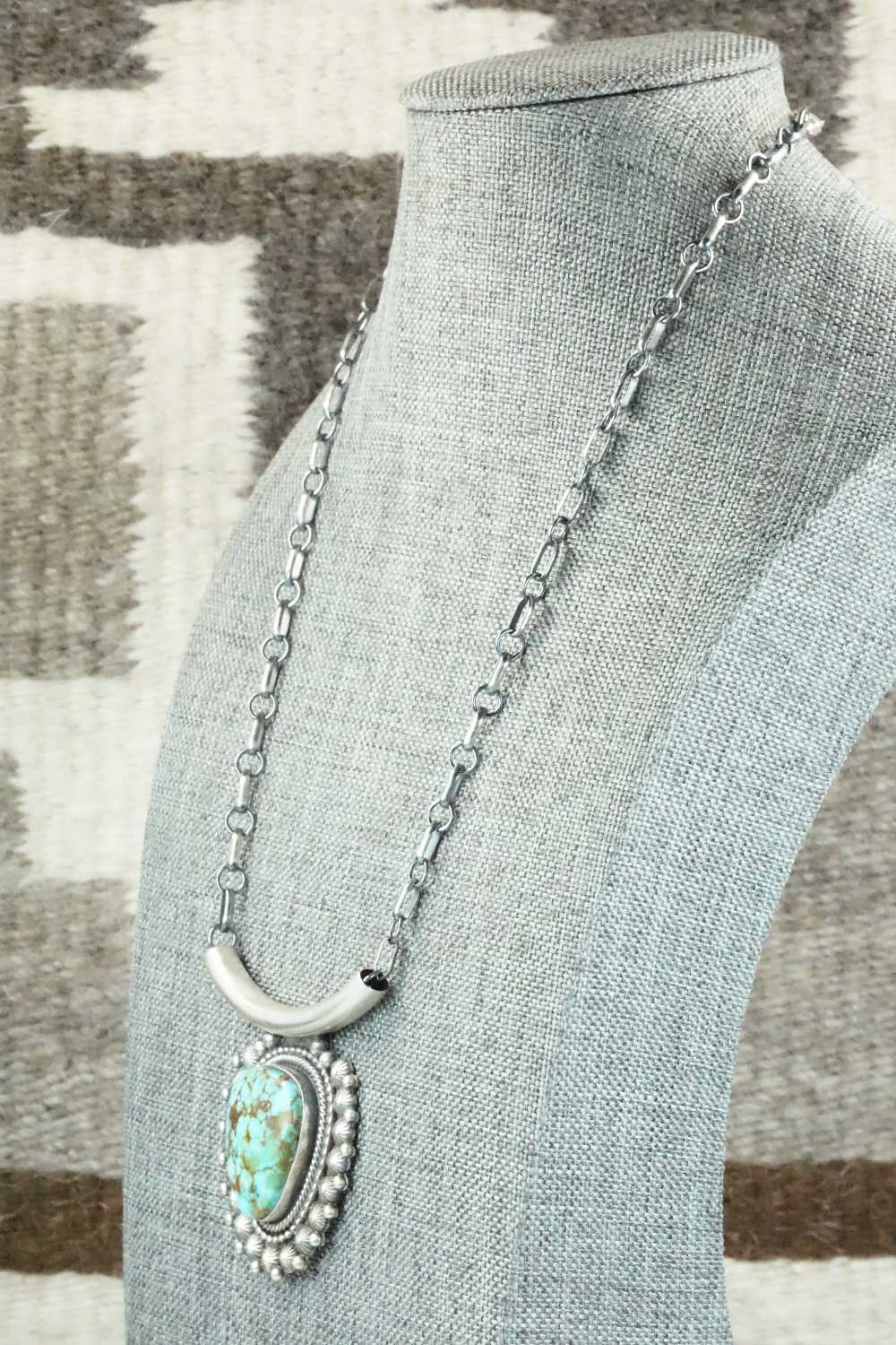 Turquoise & Sterling Silver Necklace - Tom Lewis