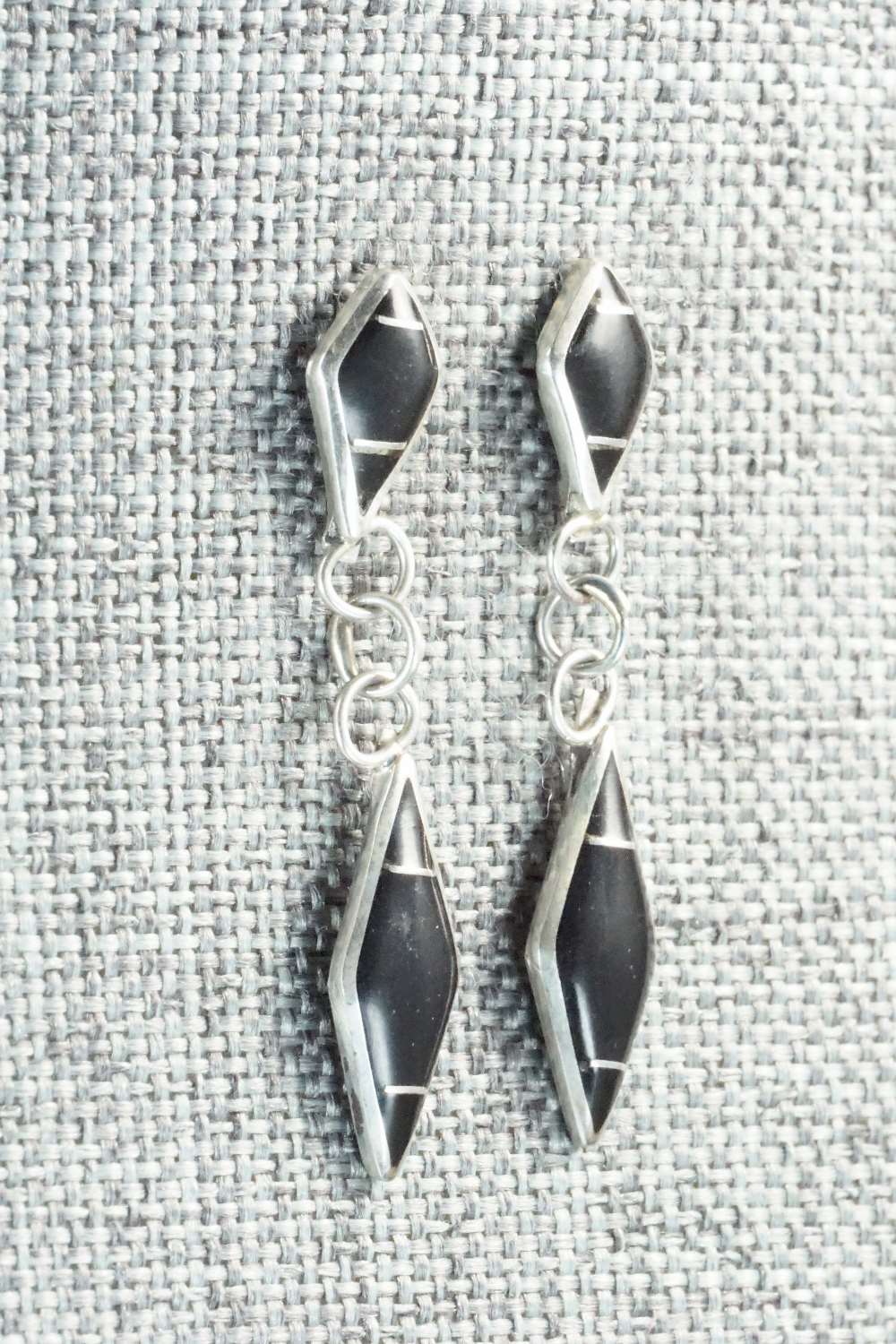 Onyx & Sterling Silver Earrings - James Kee