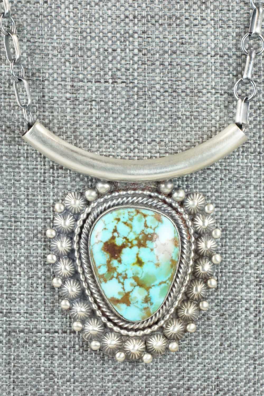 Turquoise & Sterling Silver Necklace - Tom Lewis