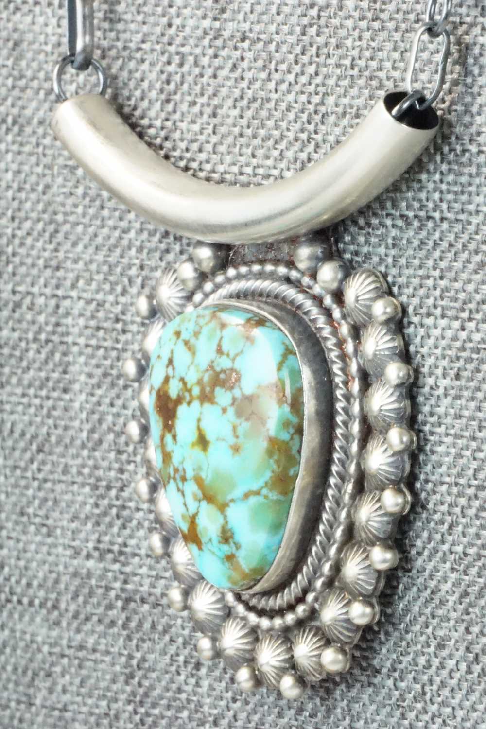 Turquoise & Sterling Silver Necklace - Tom Lewis