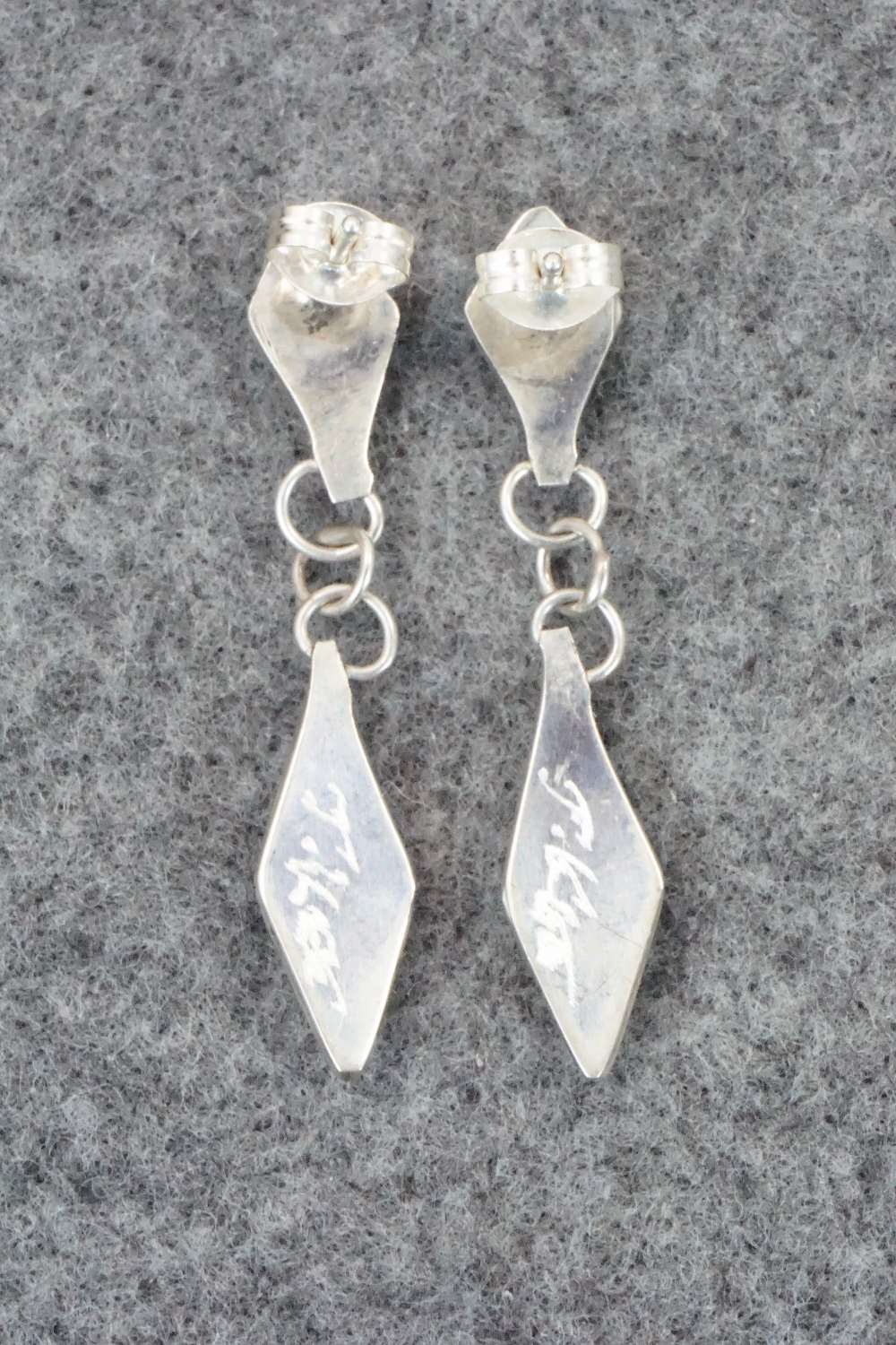 Onyx & Sterling Silver Earrings - James Kee