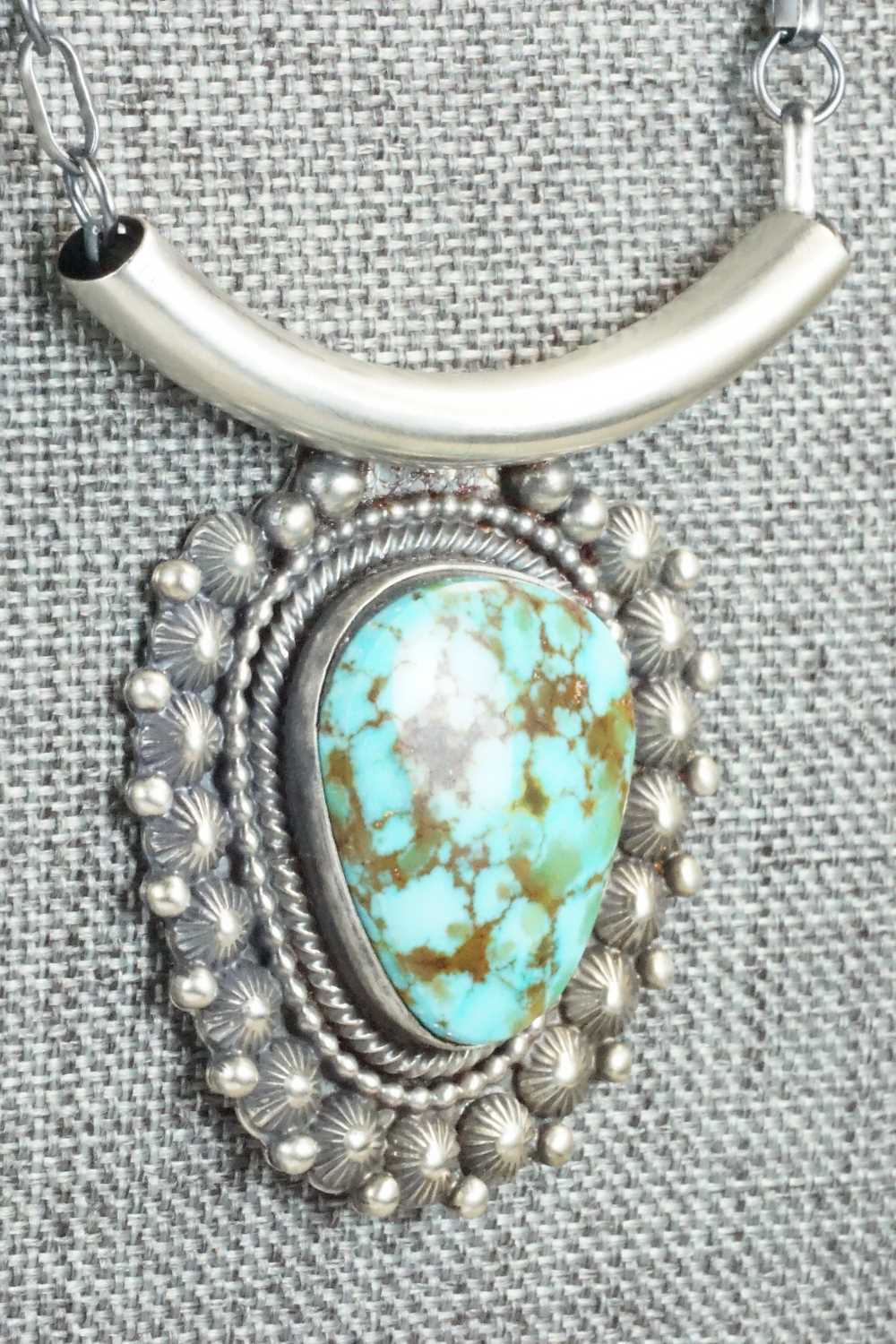 Turquoise & Sterling Silver Necklace - Tom Lewis