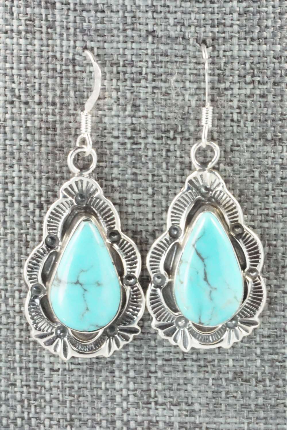 Turquoise & Sterling Silver Necklace and Earrings Set - Danny Kenneth