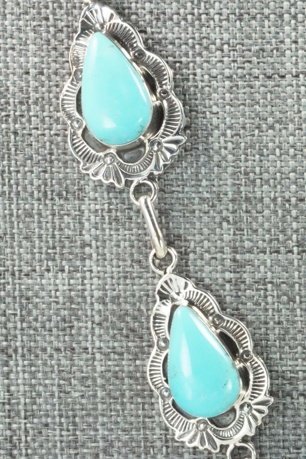 Turquoise & Sterling Silver Necklace and Earrings Set - Danny Kenneth