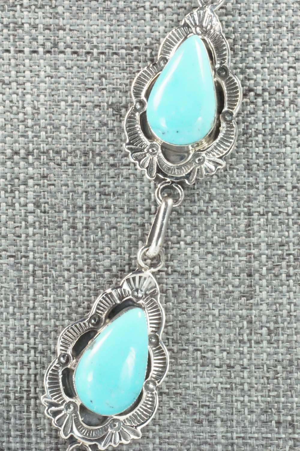 Turquoise & Sterling Silver Necklace and Earrings Set - Danny Kenneth