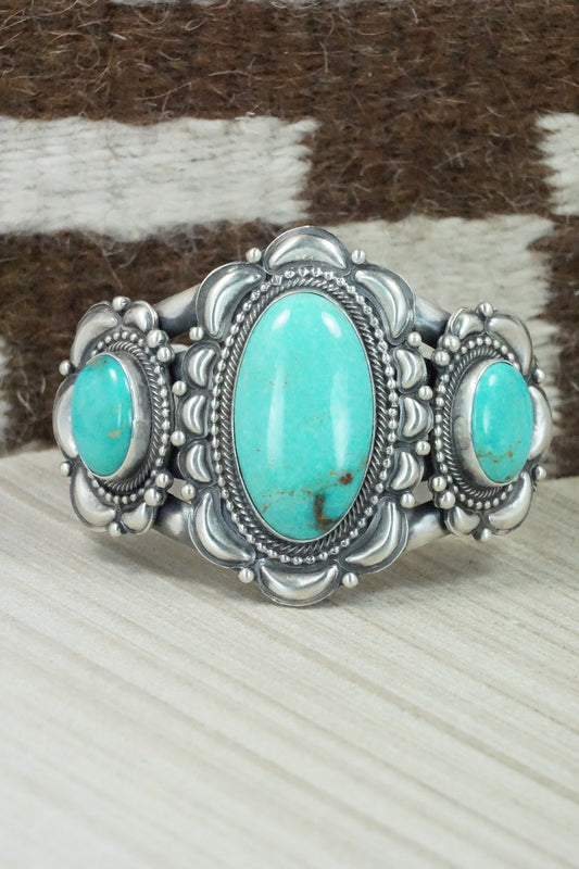 Turquoise & Sterling Silver Bracelet - Tom Lewis