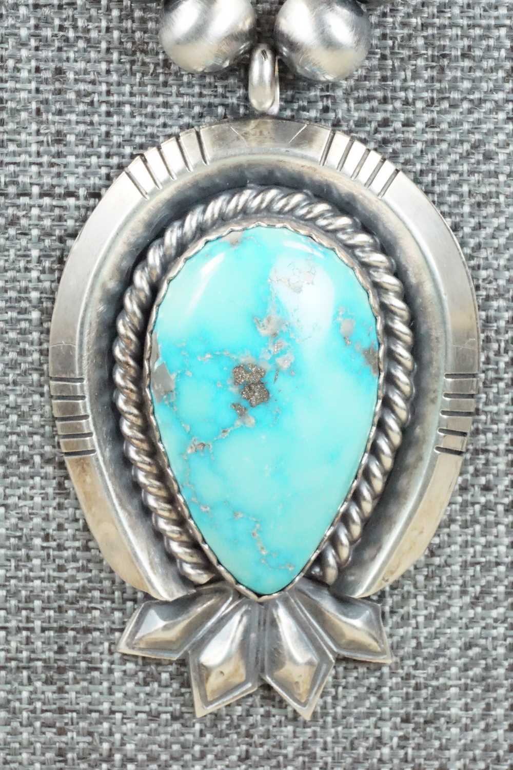 Turquoise & Sterling Silver Necklace - Raymond Delgarito