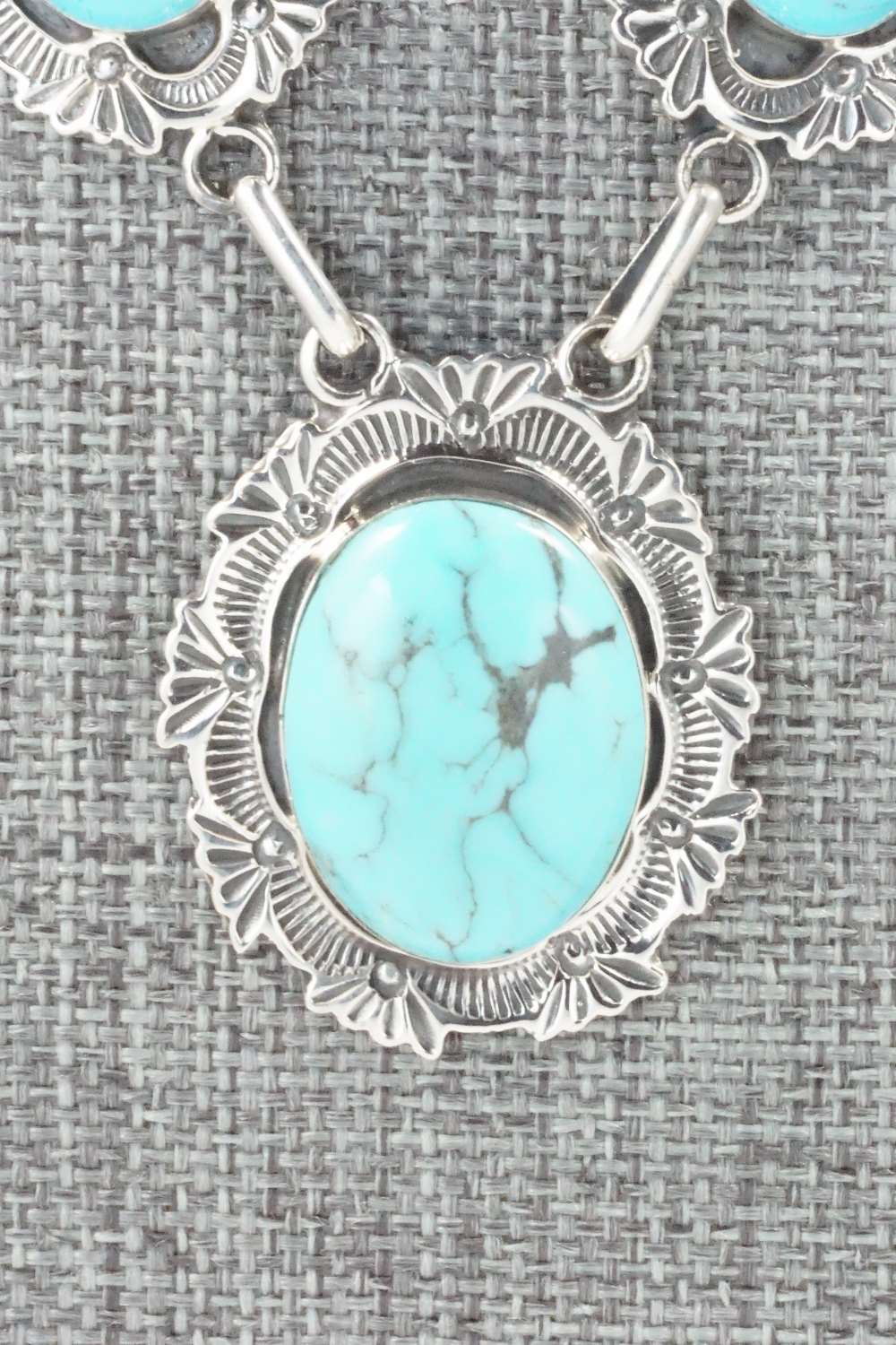 Turquoise & Sterling Silver Necklace and Earrings Set - Danny Kenneth
