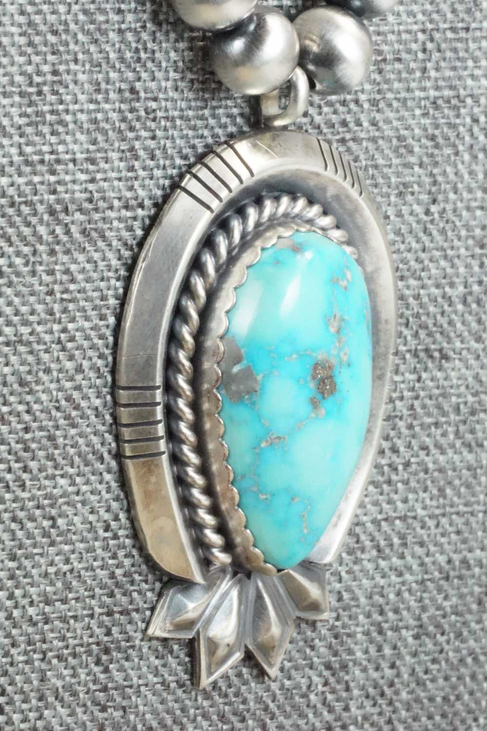 Turquoise & Sterling Silver Necklace - Raymond Delgarito