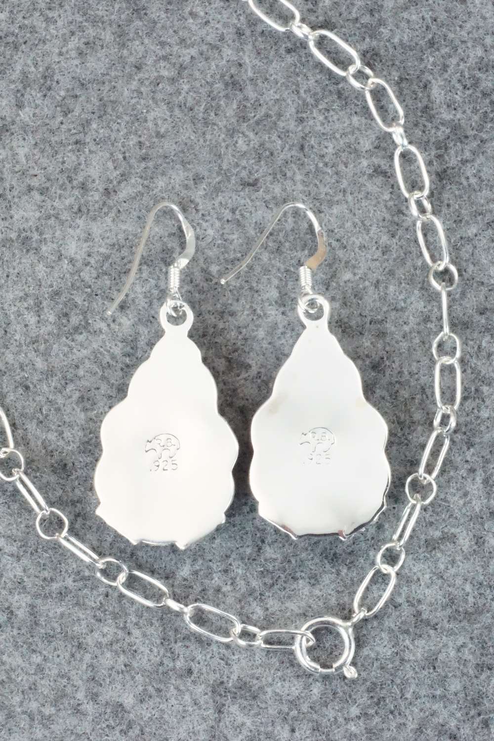 Turquoise & Sterling Silver Necklace and Earrings Set - Danny Kenneth