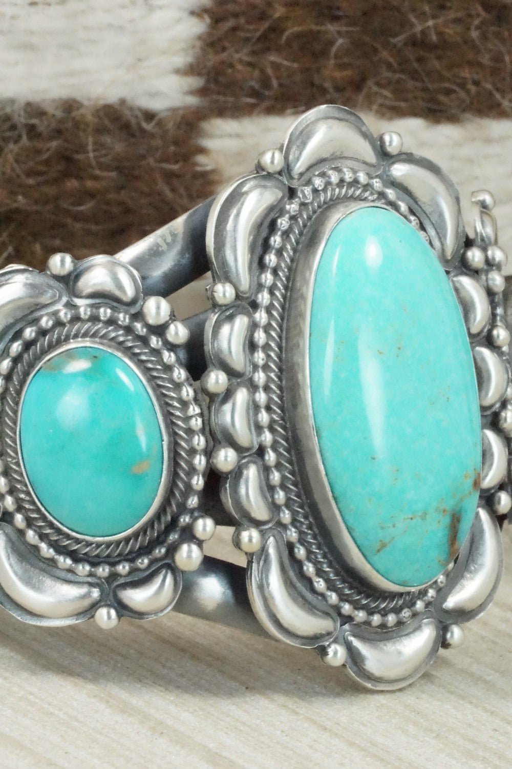 Turquoise & Sterling Silver Bracelet - Tom Lewis