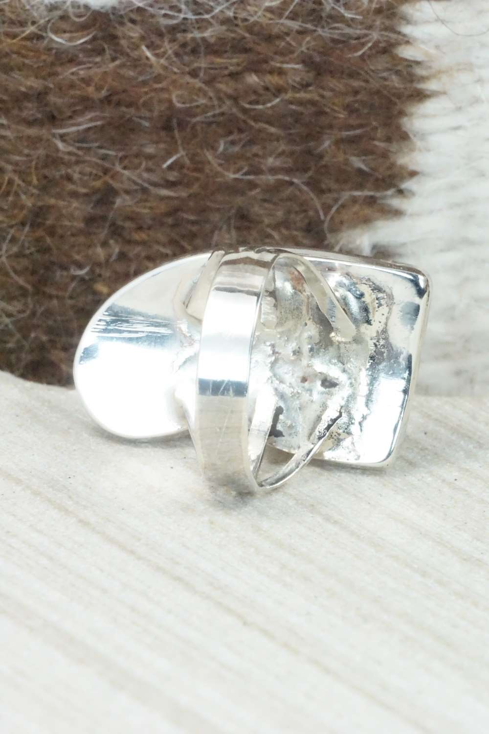 Multi Stone & Sterling Silver Inlay Ring - M.M. Coonis - Size 8