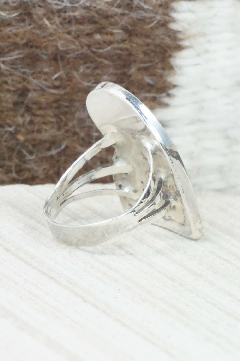 Multi Stone & Sterling Silver Inlay Ring - M.M. Coonis - Size 8