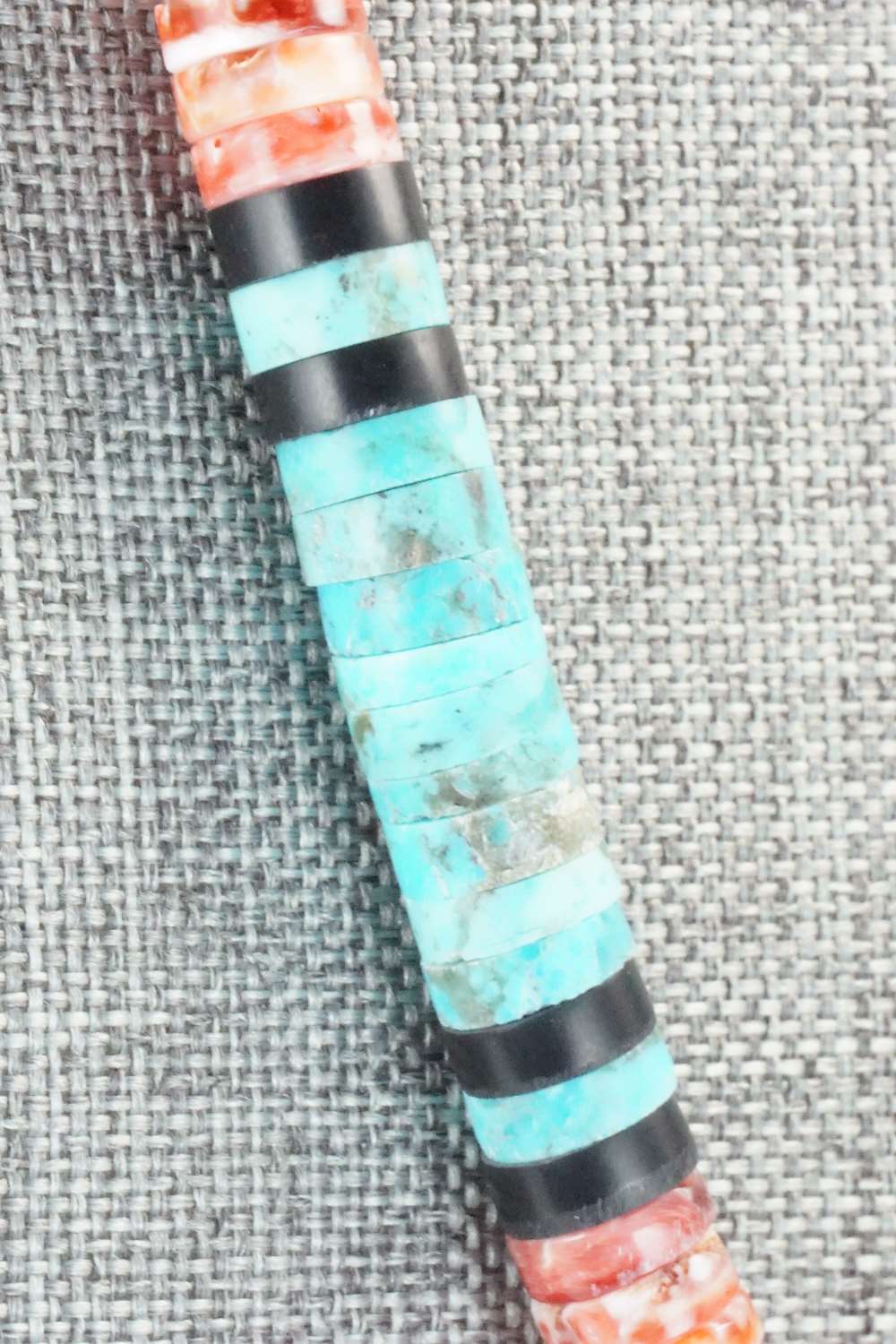 Spiny Oyster, Turquoise & Sterling Silver Necklace - Lupe Lovato