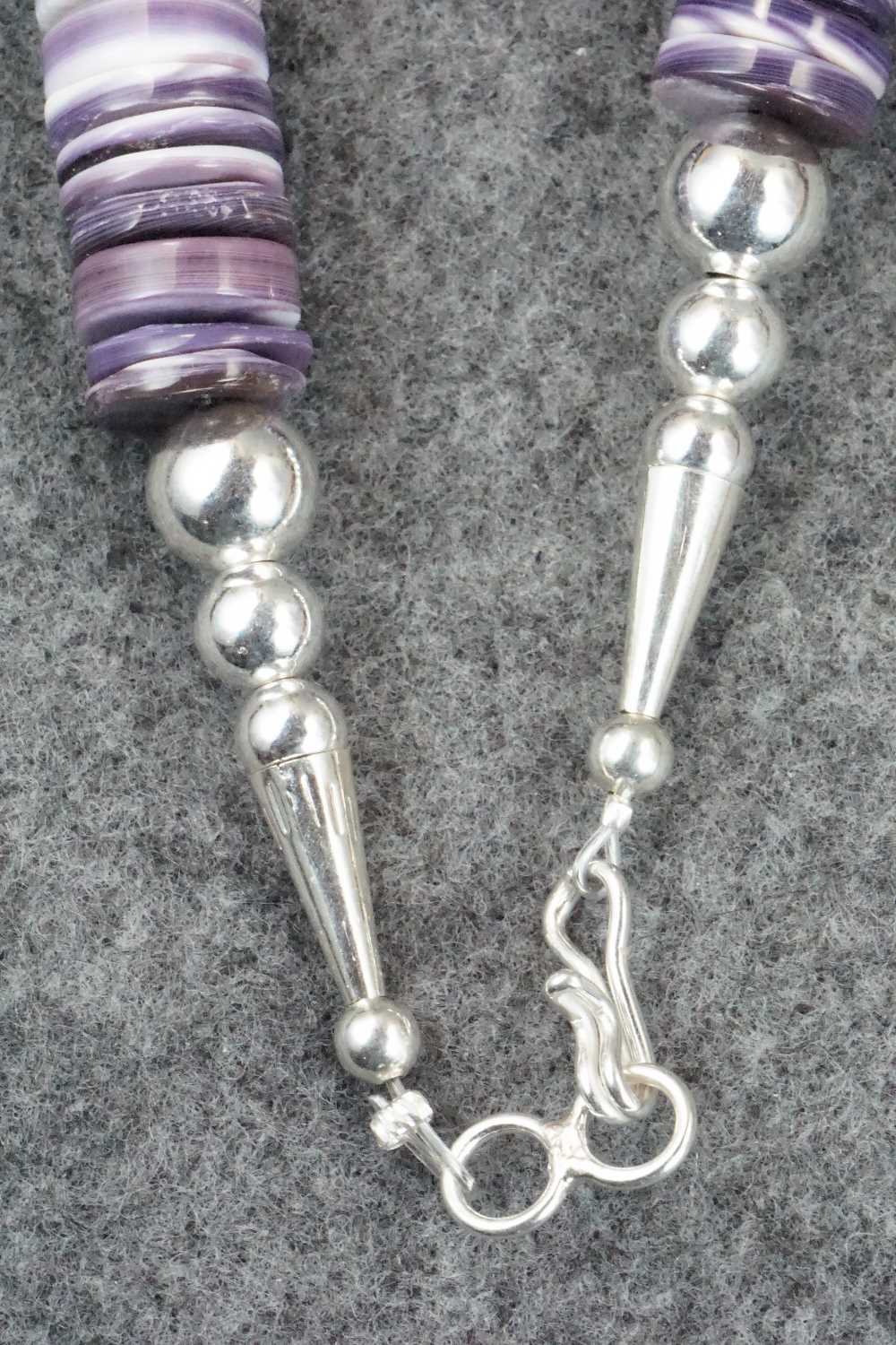 Spiny Oyster, Turquoise & Sterling Silver Necklace - Lupe Lovato