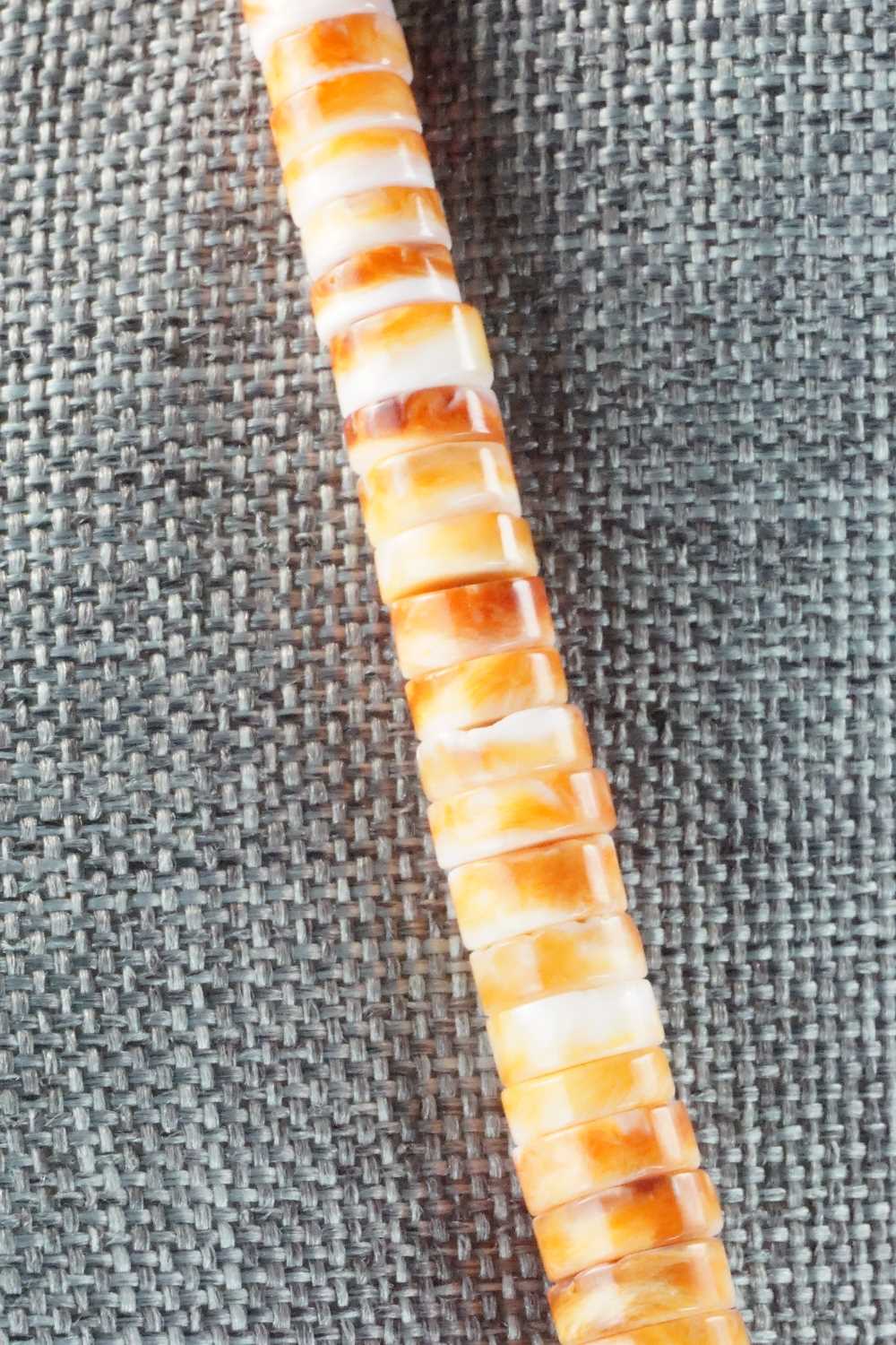 Spiny Oyster, Turquoise & Sterling Silver Necklace - Lupe Lovato
