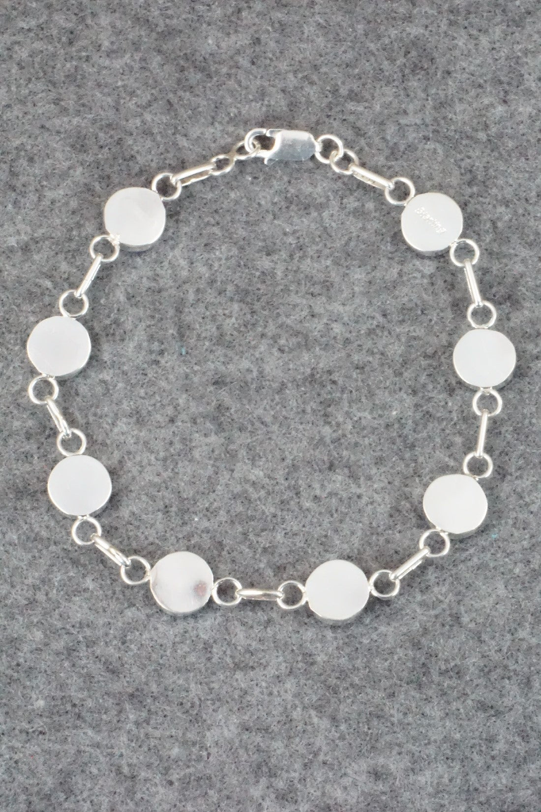 Multi Stone & Sterling Silver Link Bracelet - Tyrone Martinez