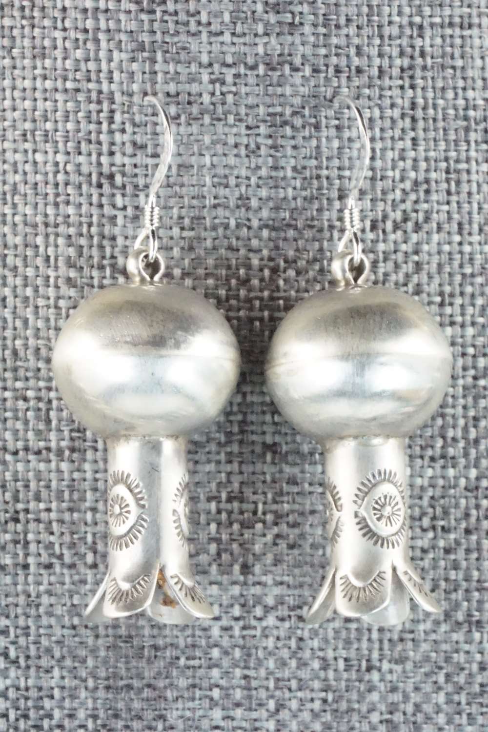 Turquoise & Sterling Silver Squash Blossom Necklace and Earrings - Chris Hale