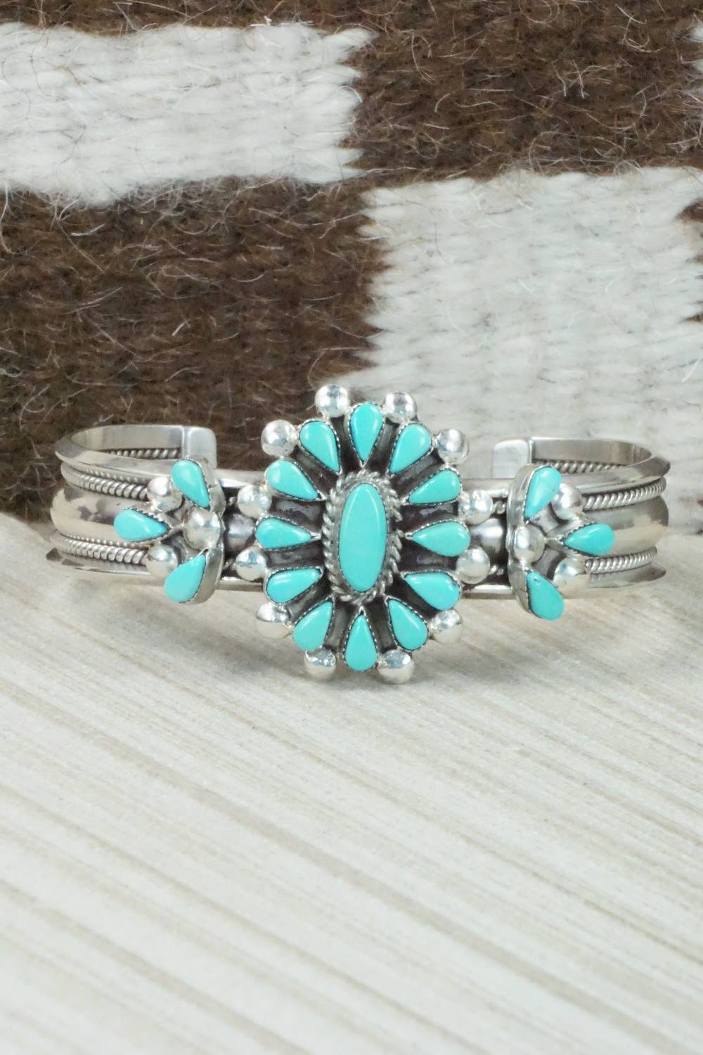 Turquoise & Sterling Silver Bracelet - Navajo