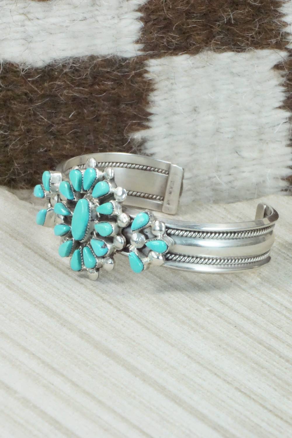 Turquoise & Sterling Silver Bracelet - Navajo