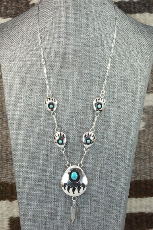 Turquoise & Sterling Silver Necklace - Leta Parker