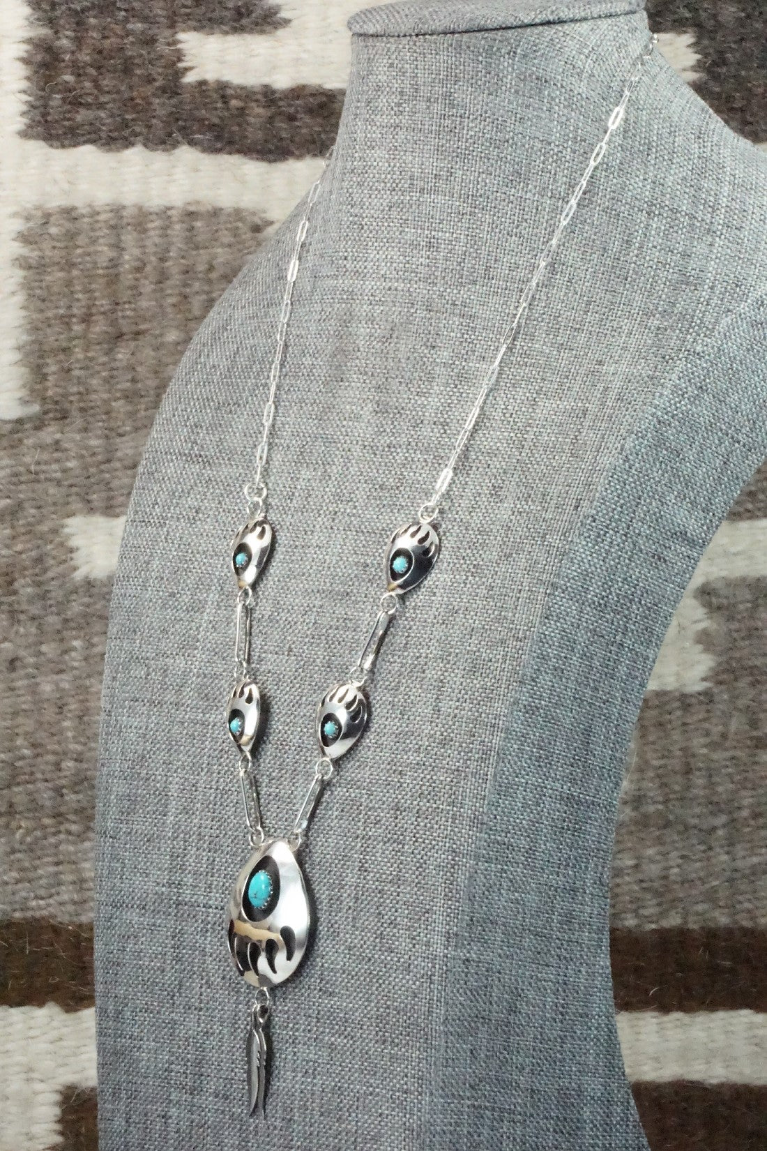 Turquoise & Sterling Silver Necklace - Leta Parker