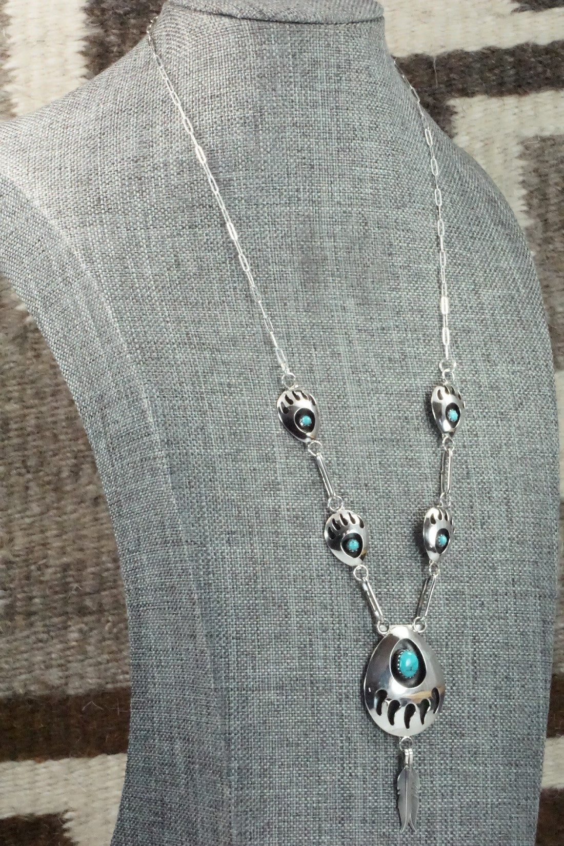 Turquoise & Sterling Silver Necklace - Leta Parker