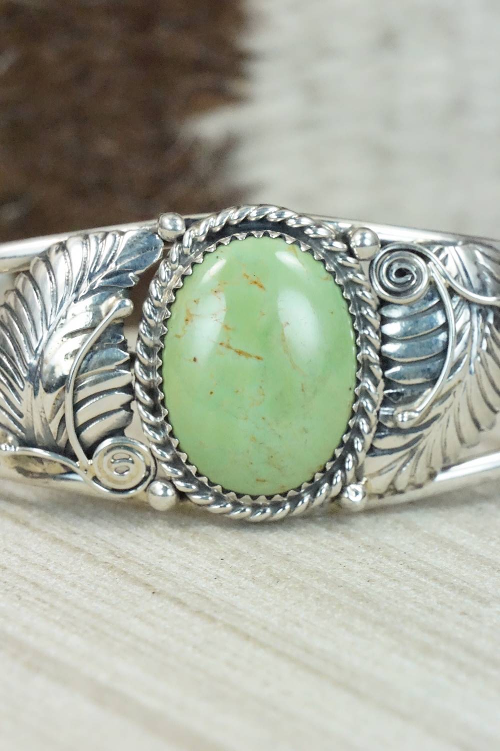Turquoise & Sterling Silver Bracelet - Navajo