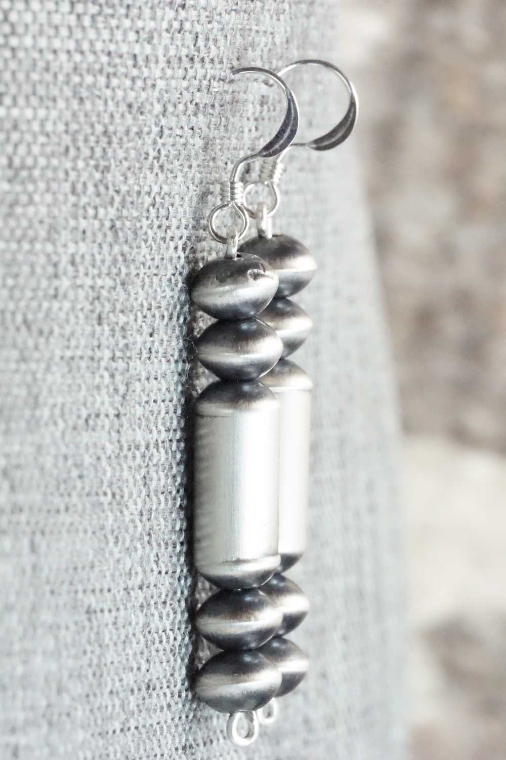 Sterling Silver Navajo Pearl Earrings - Tonisha Haley