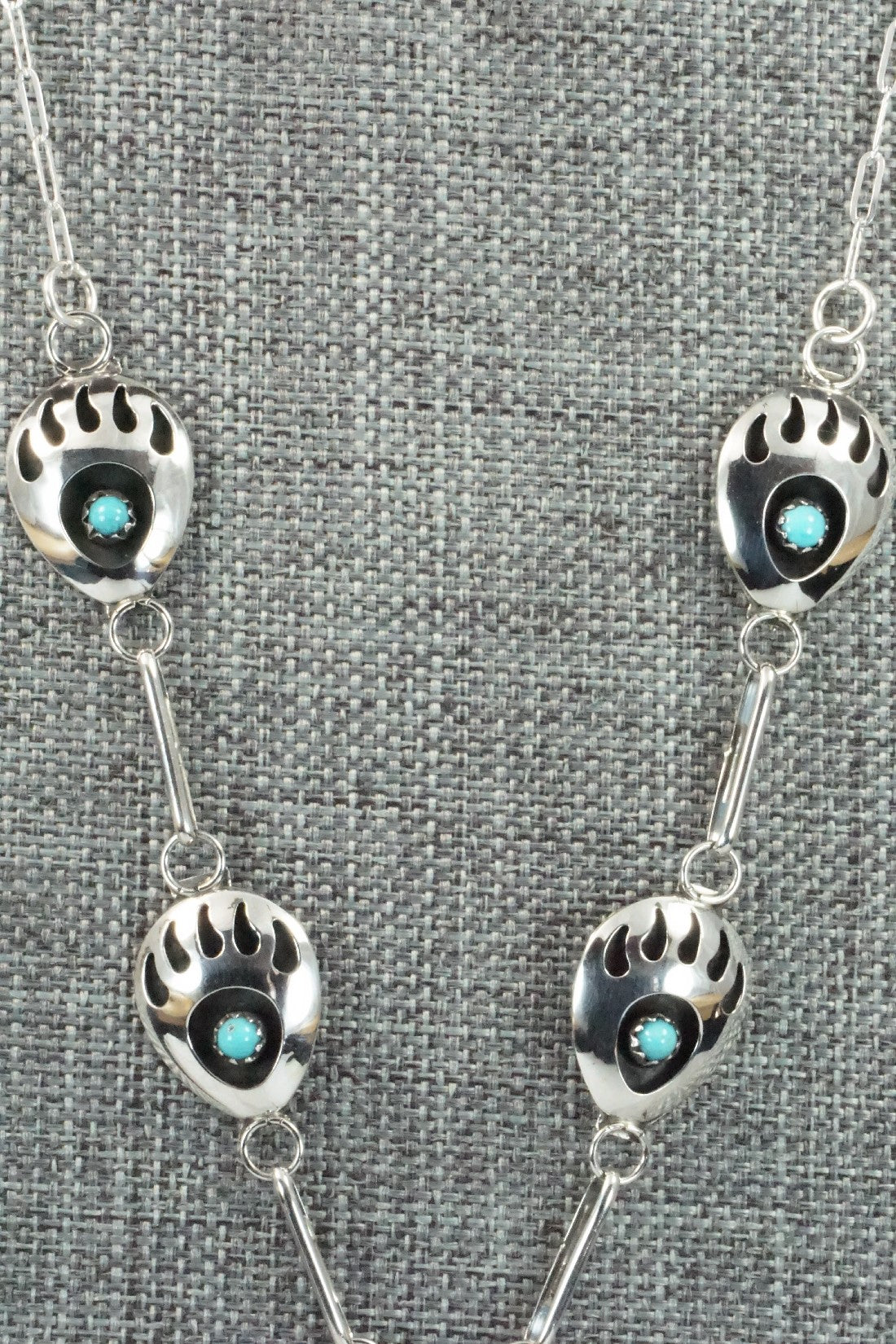 Turquoise & Sterling Silver Necklace - Leta Parker