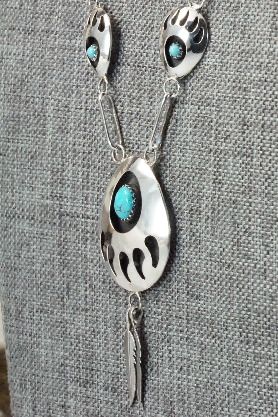 Turquoise & Sterling Silver Necklace - Leta Parker