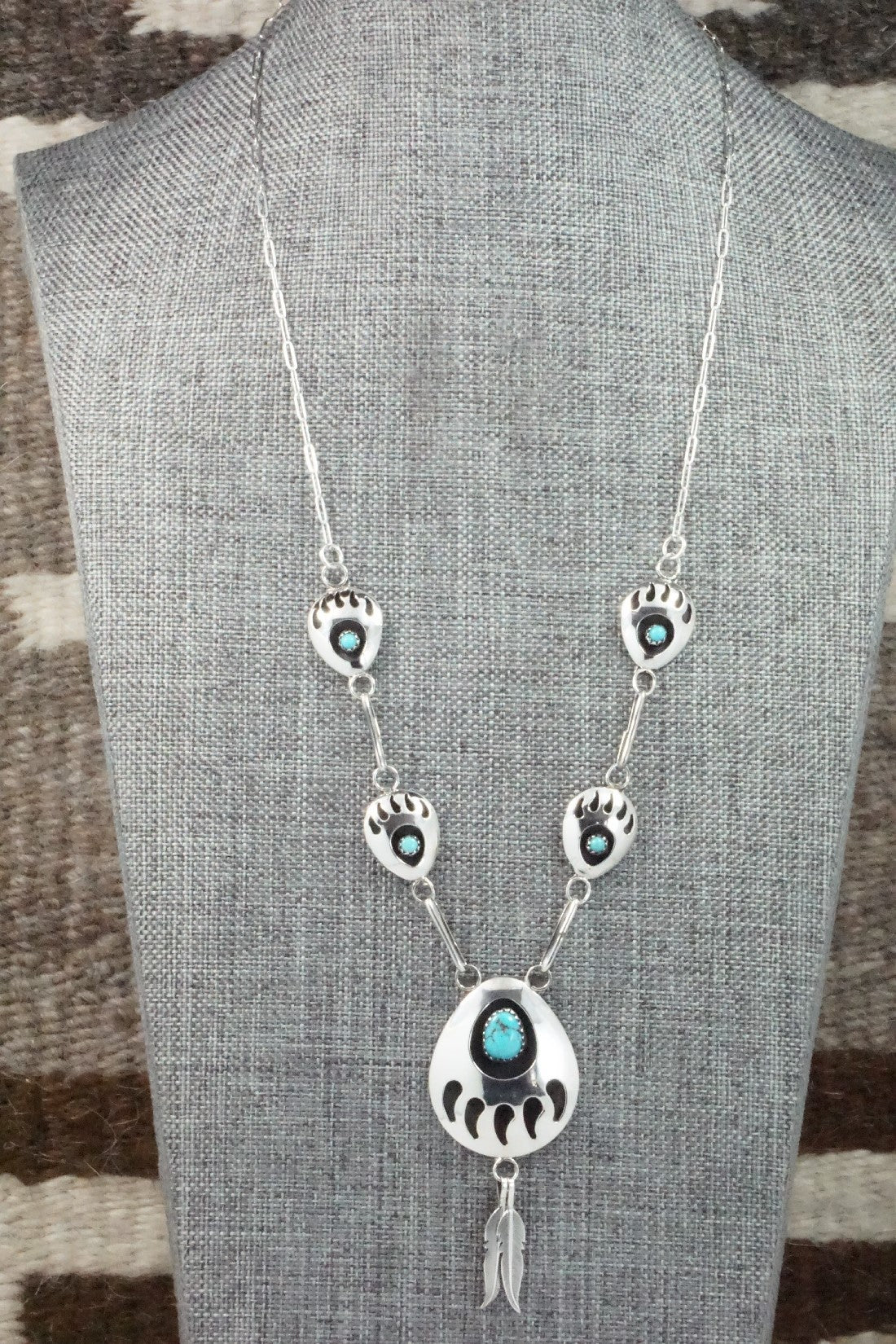 Turquoise & Sterling Silver Necklace - Leta Parker