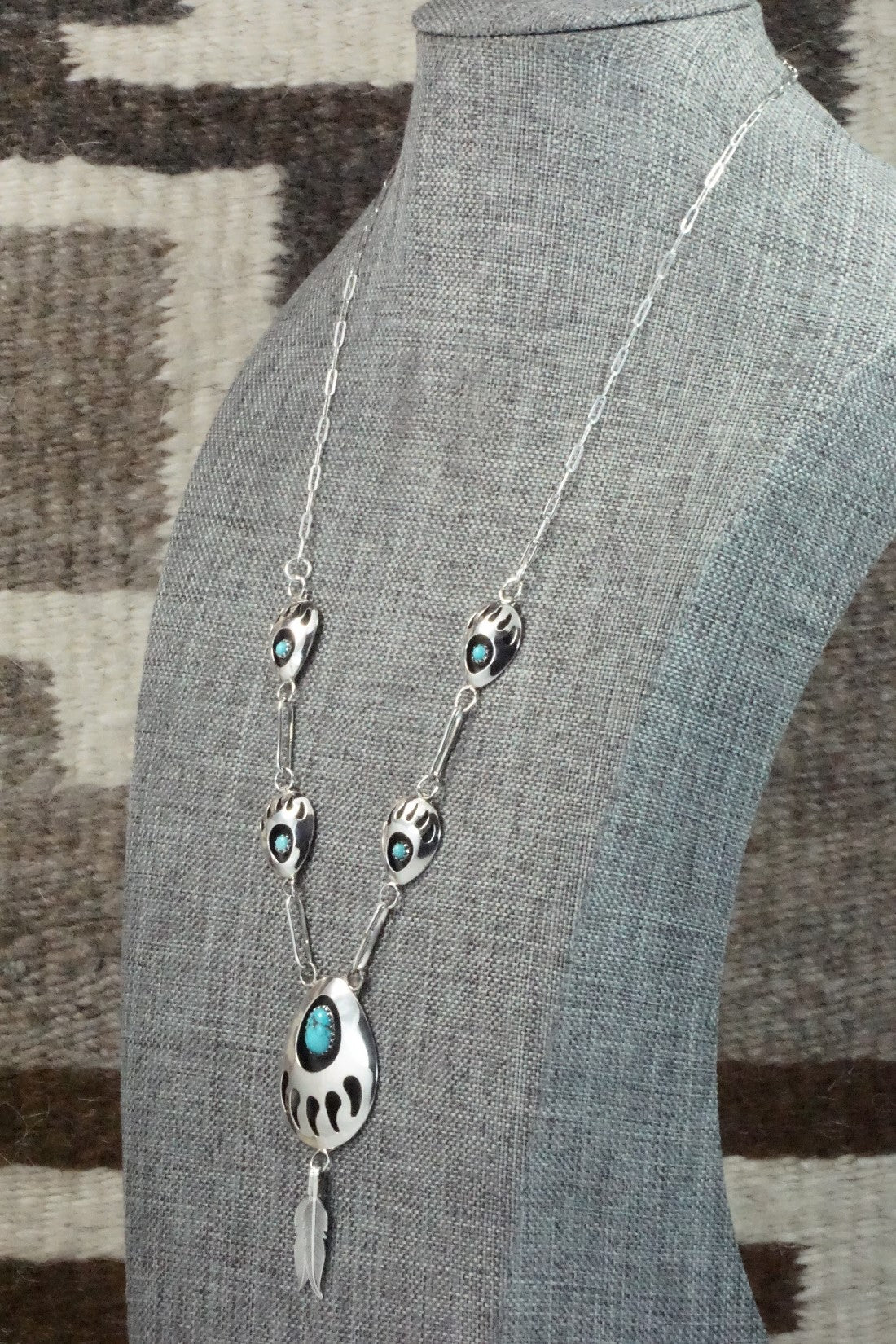 Turquoise & Sterling Silver Necklace - Leta Parker