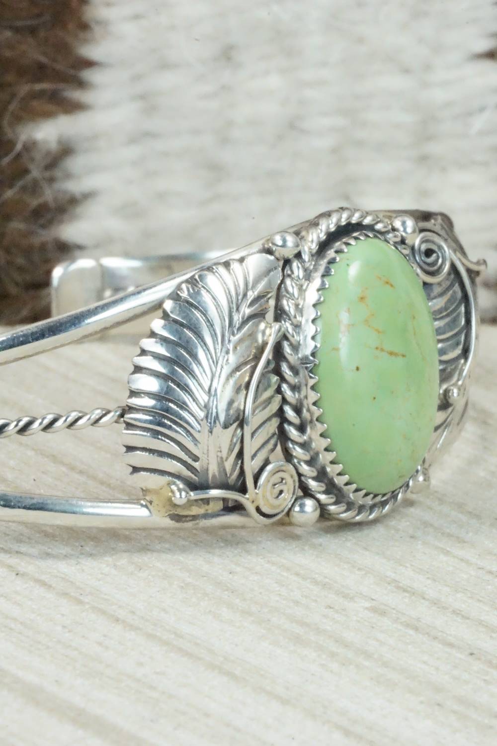 Turquoise & Sterling Silver Bracelet - Navajo