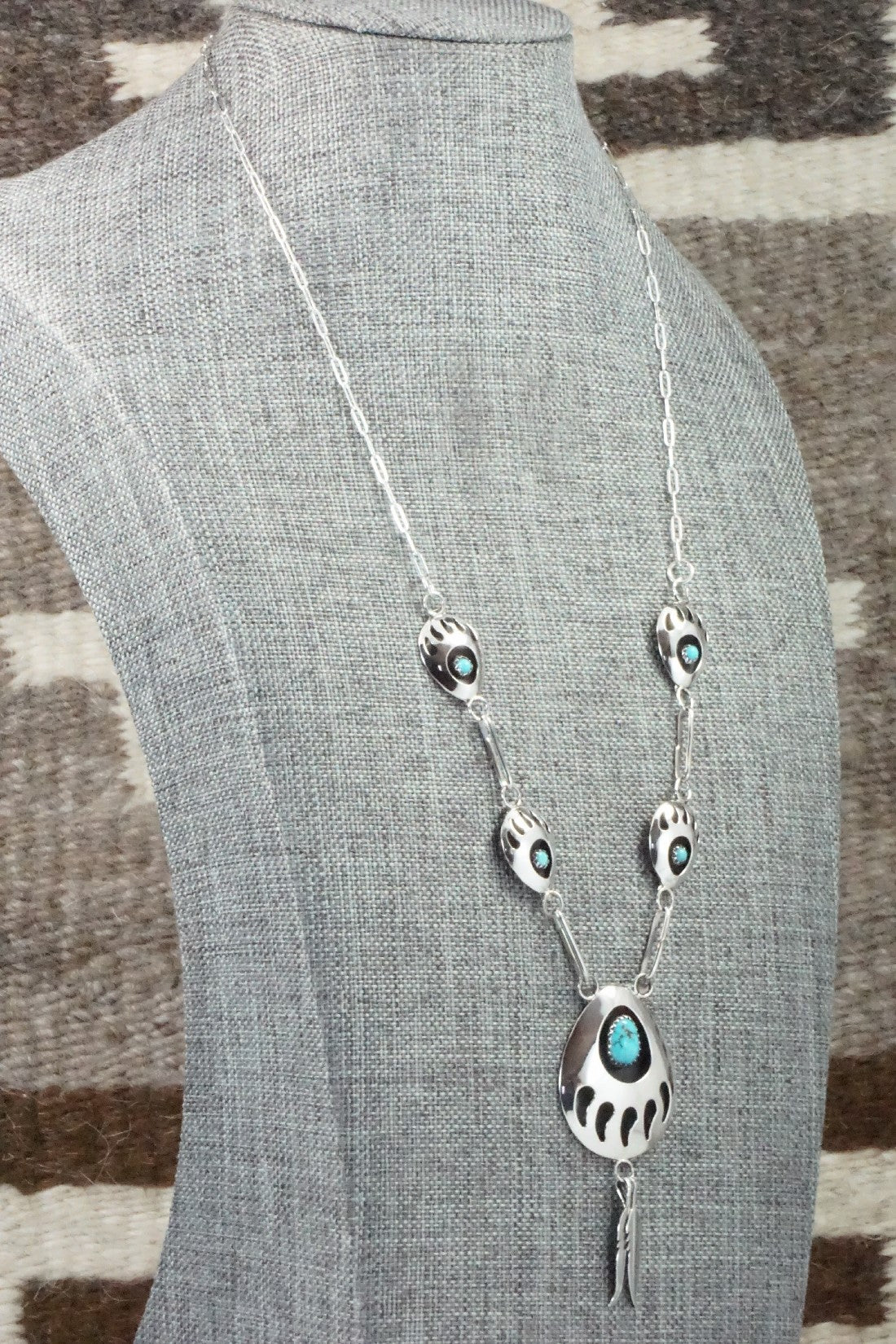 Turquoise & Sterling Silver Necklace - Leta Parker