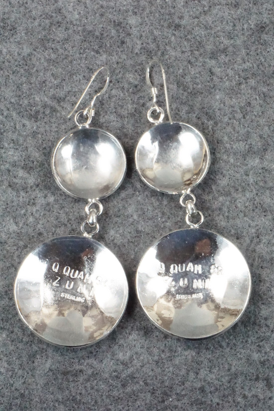 Multi Stone & Sterling Silver Earrings - Quintin Quam Sr.