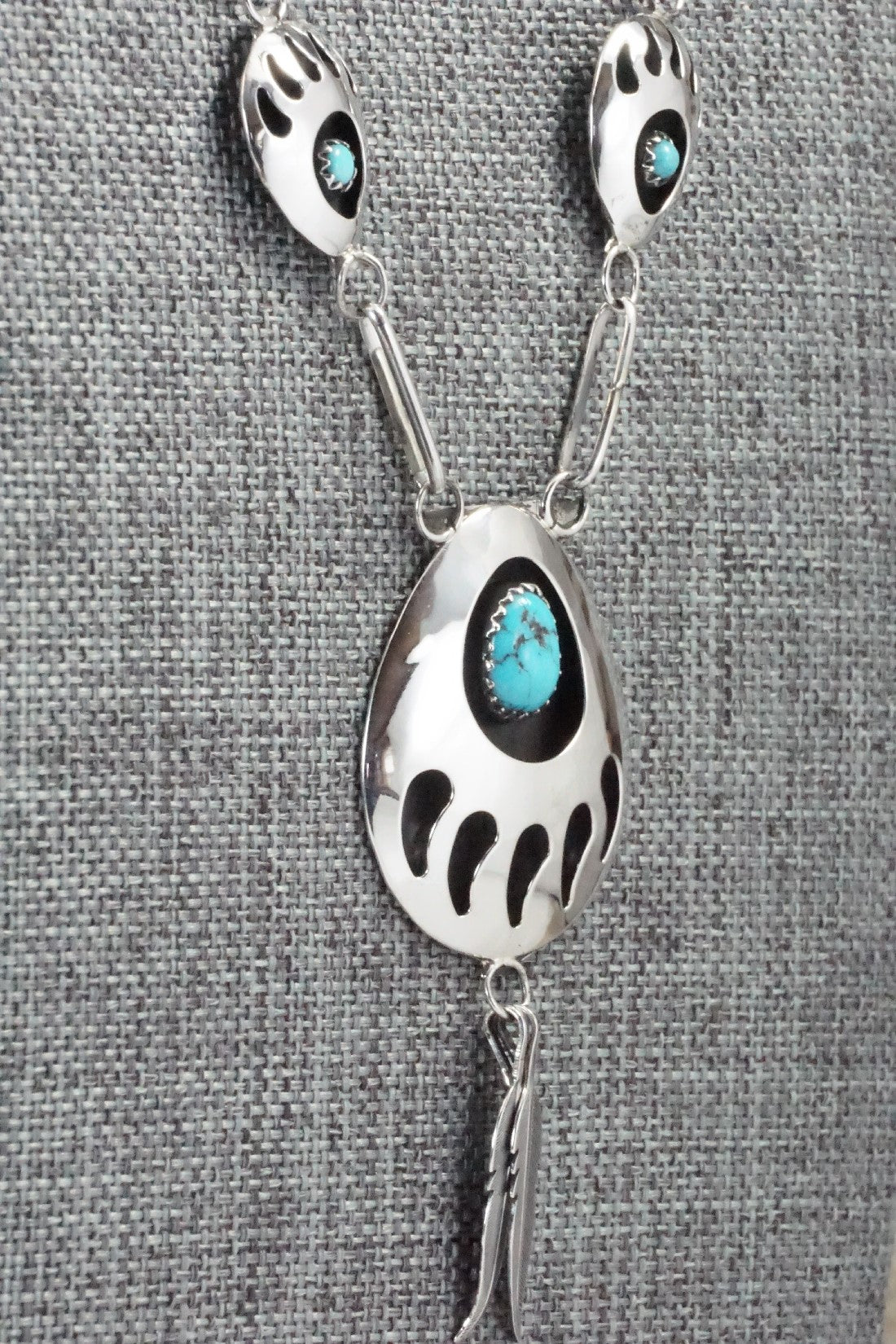 Turquoise & Sterling Silver Necklace - Leta Parker