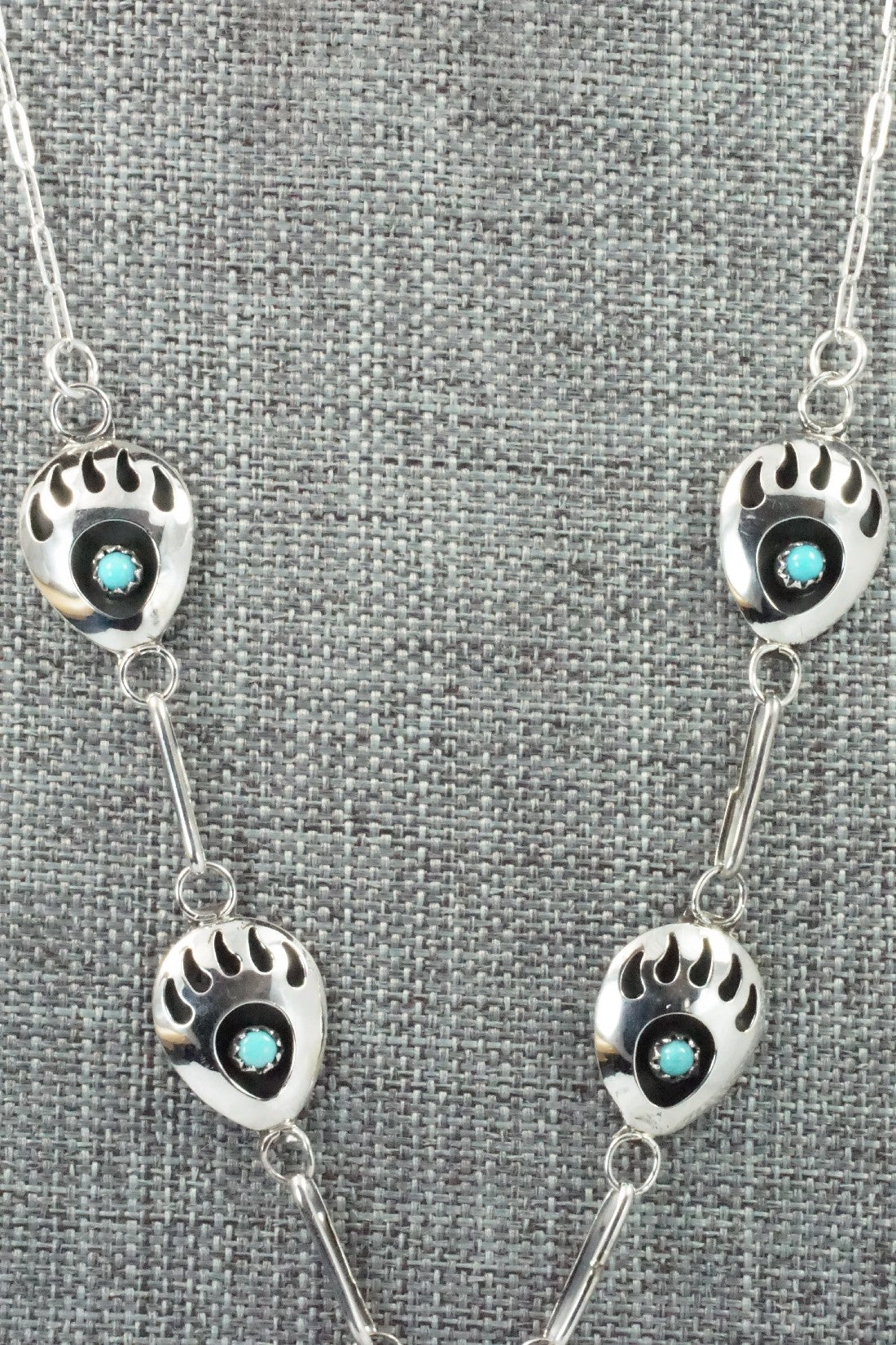 Turquoise & Sterling Silver Necklace - Leta Parker