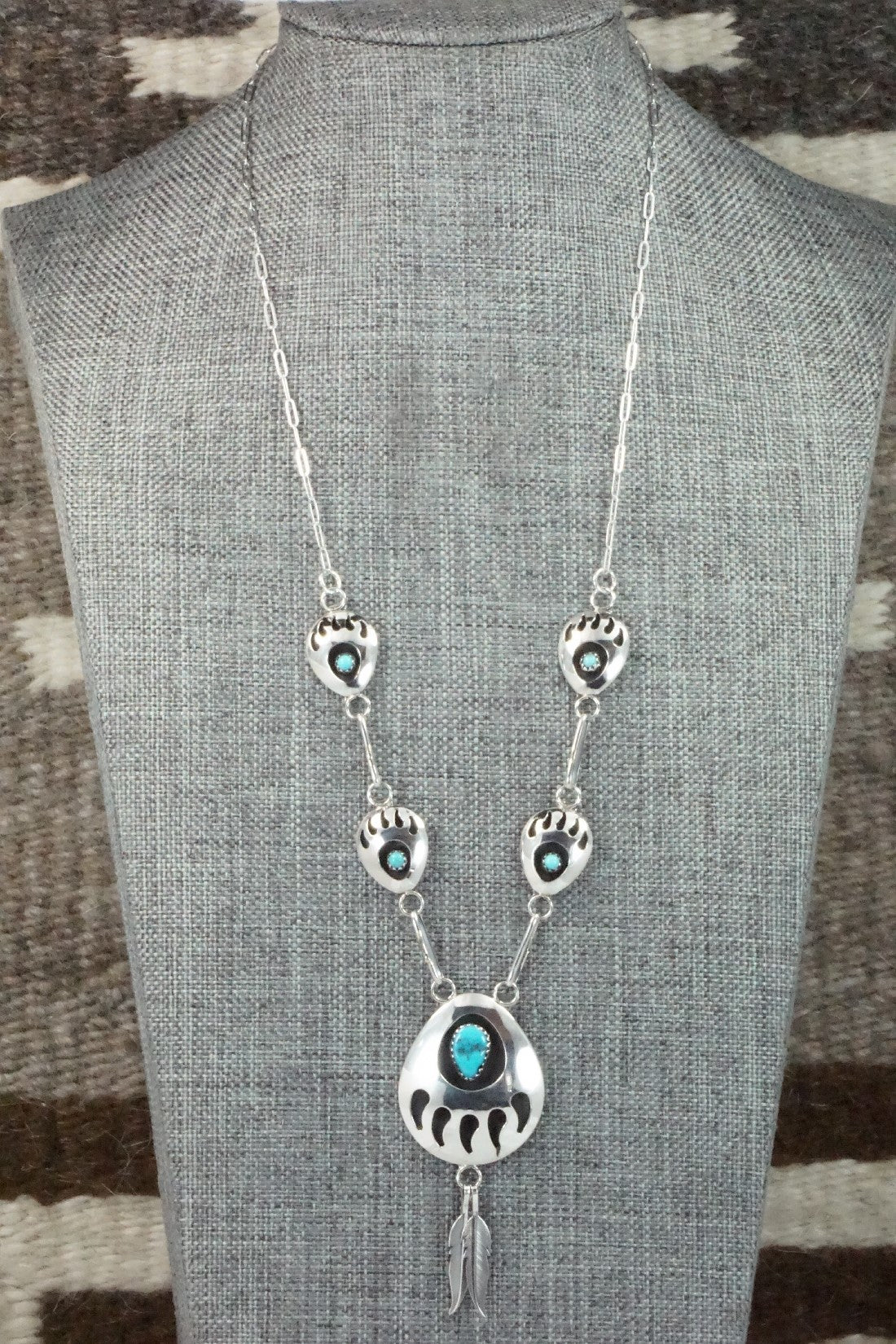 Turquoise & Sterling Silver Necklace - Leta Parker