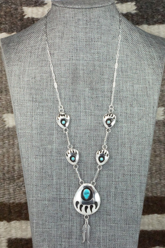 Turquoise & Sterling Silver Necklace - Leta Parker