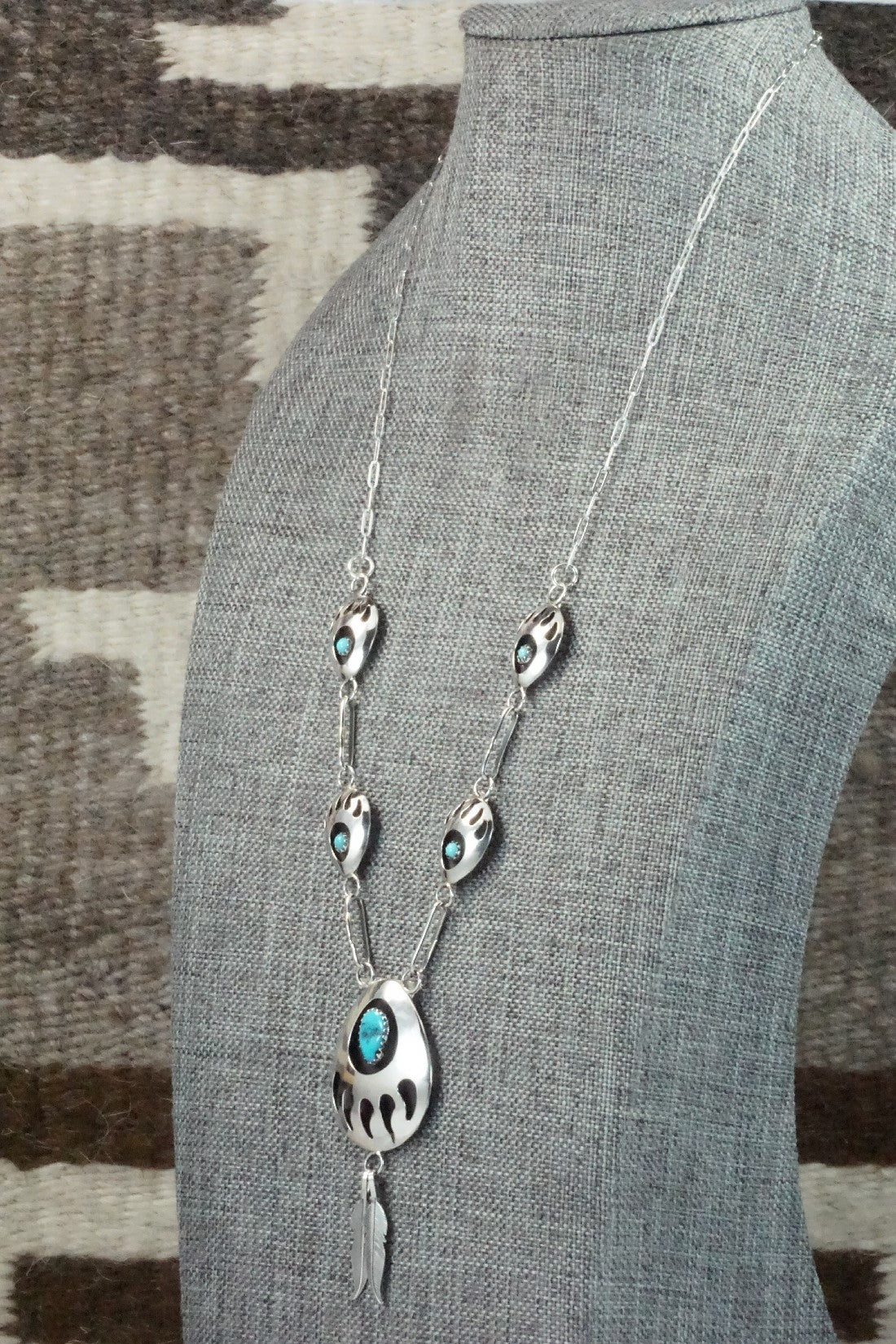 Turquoise & Sterling Silver Necklace - Leta Parker