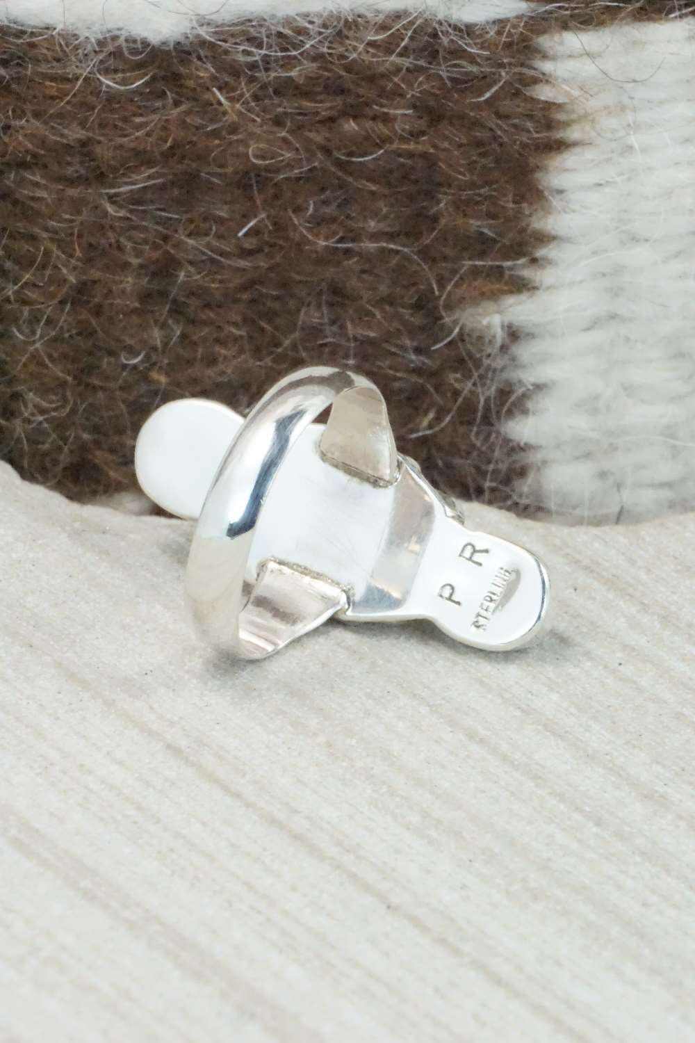 Turquoise & Sterling Silver Ring - Priscilla Reeder - Size 8.25