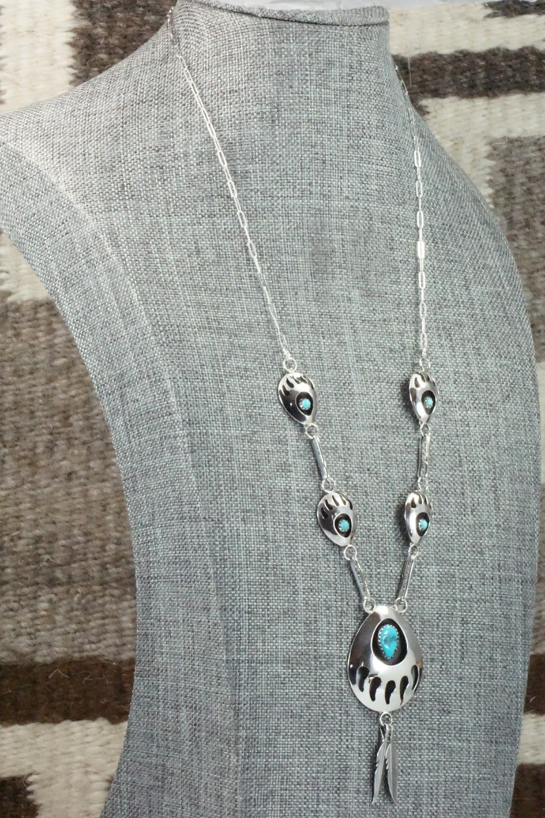 Turquoise & Sterling Silver Necklace - Leta Parker