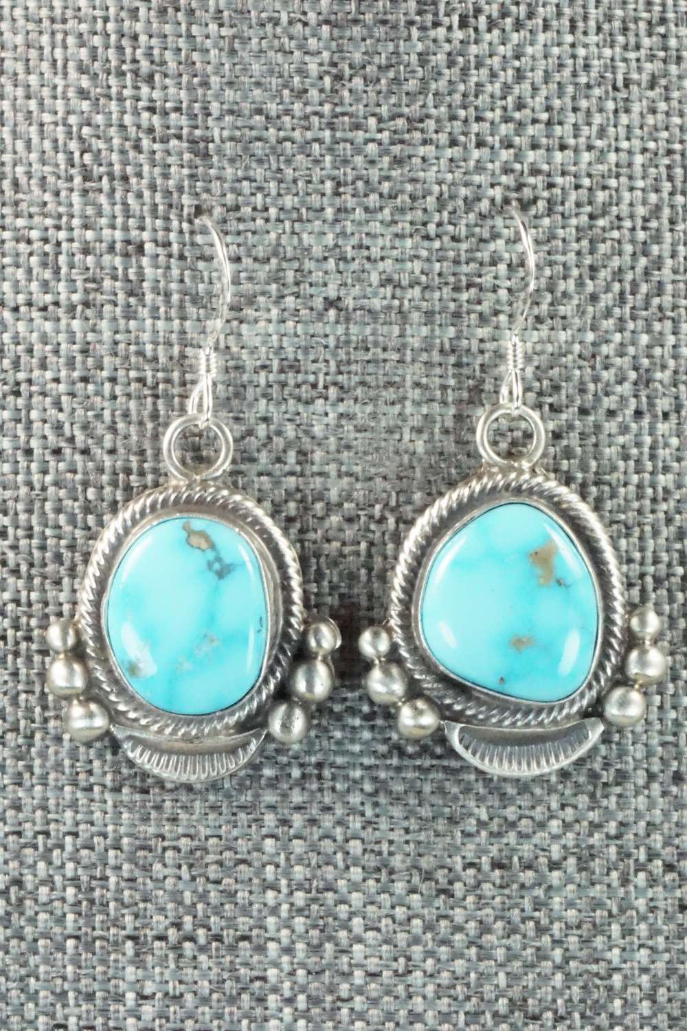 Turquoise & Sterling Silver Necklace and Earrings - Tom Lewis