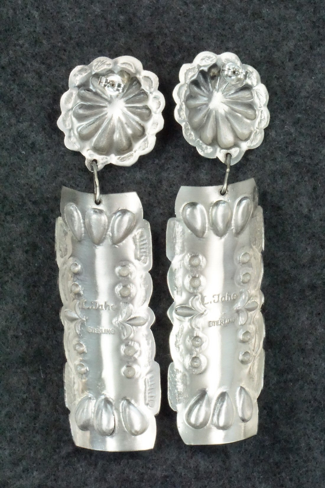 Turquoise & Sterling Silver Earrings - Leander Tahe