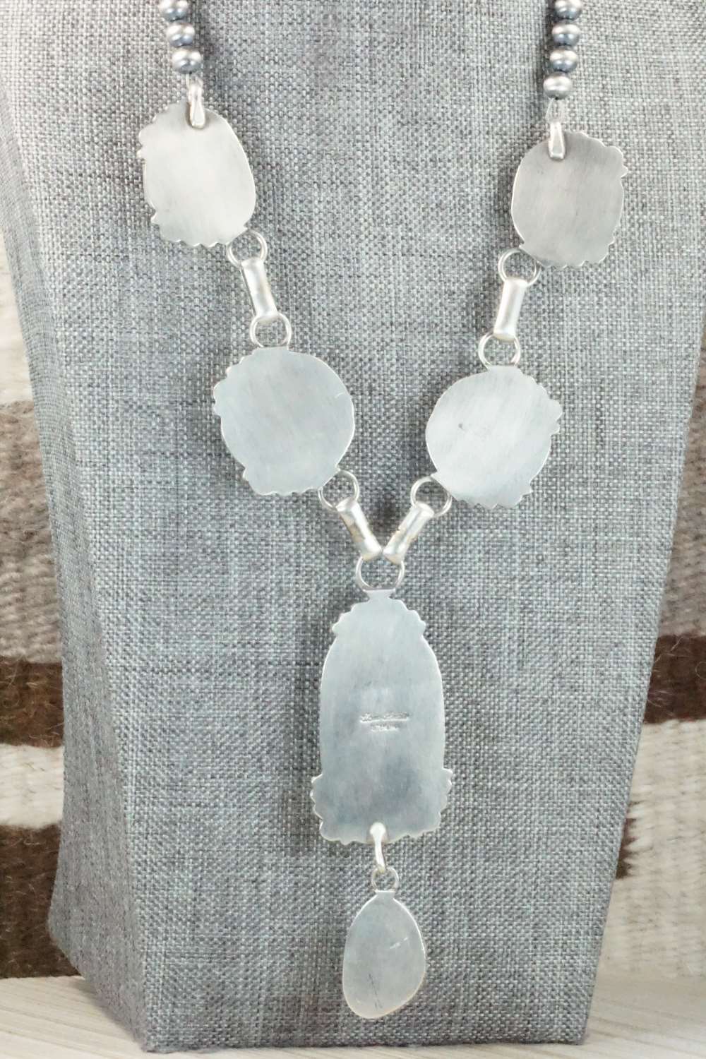 Turquoise & Sterling Silver Necklace and Earrings - Tom Lewis