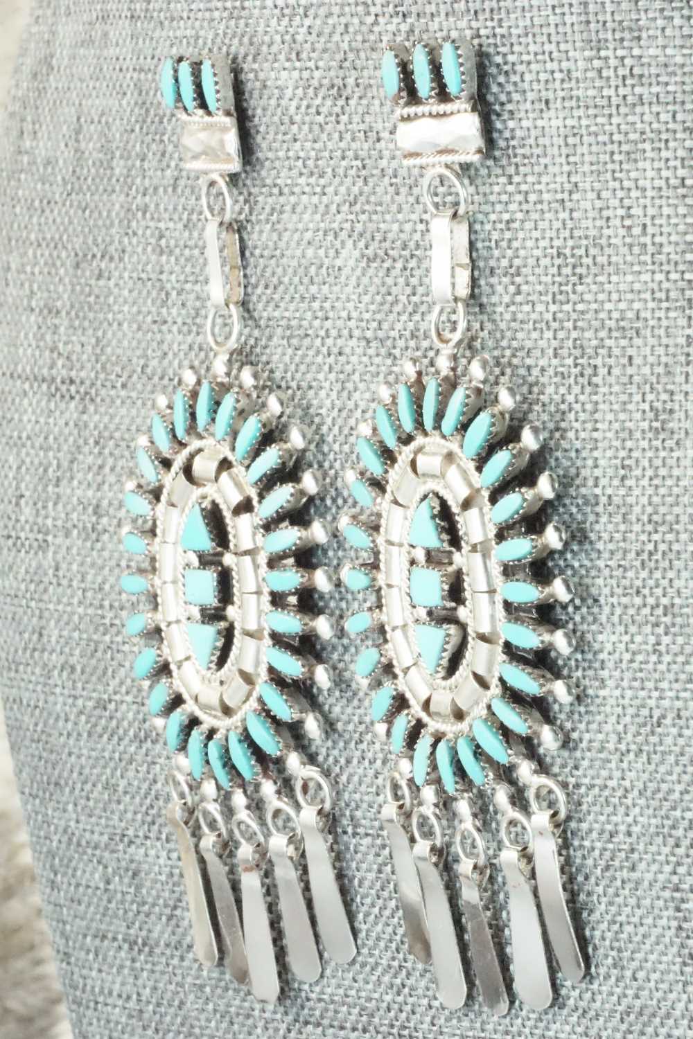 Turquoise & Sterling Silver Earrings - Evonne Hustito